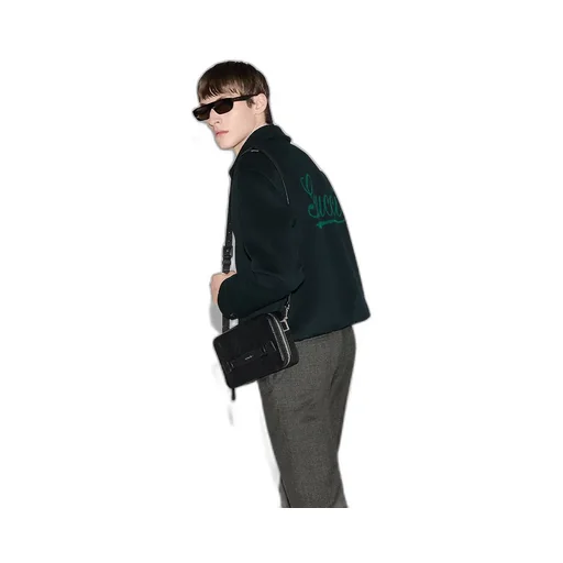 Wool Zip Jacket With Gucci Jacquard