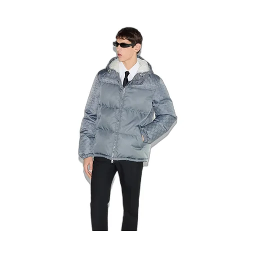 Gg Nylon Canvas Puffer Jacket