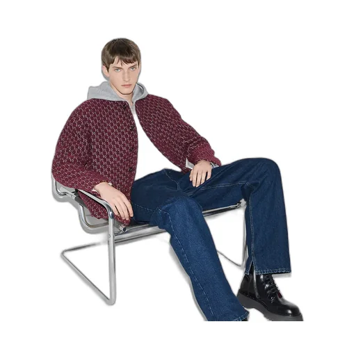 Bouclé Wool Jacquard Jacket With Gg Shadow