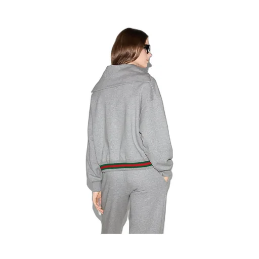 Cotton Jersey Sweatshirt With Web