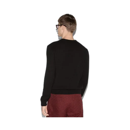 Cashmere Sweater With Web Intarsia