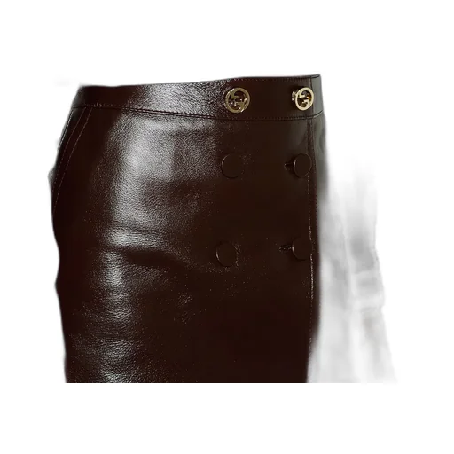 Shiny Leather Skirt