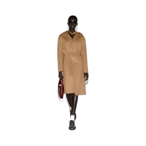 Reversible Gg Silk Wool Blend Coat