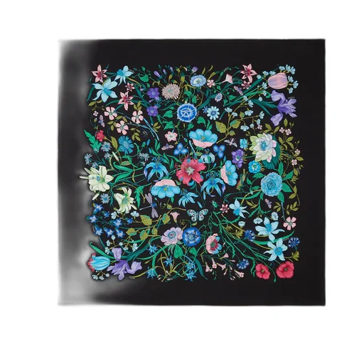 Gucci Flora Print Silk Twill Carré
