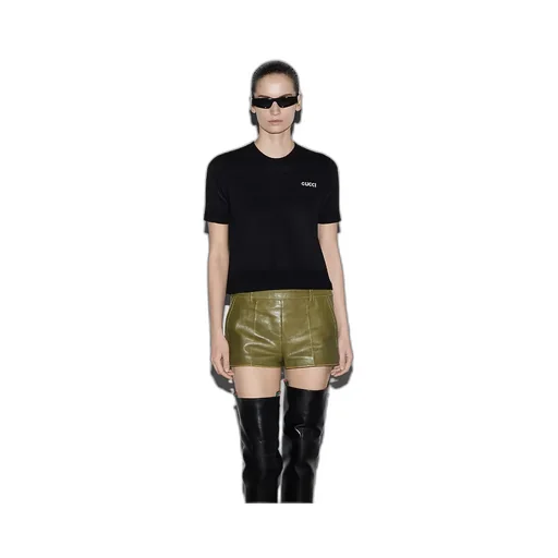 Wool Top With Gucci Intarsia