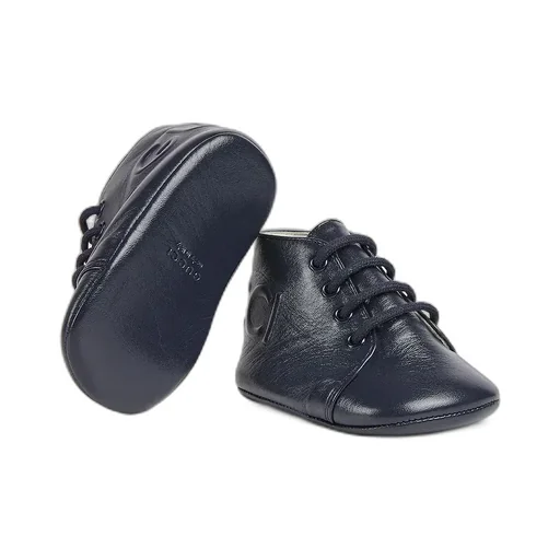 Baby Leather Boot With Gucci Logo