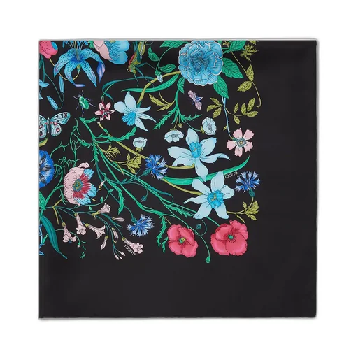 Gucci Flora Print Silk Twill Carré