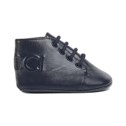 Baby Leather Boot With Gucci Logo