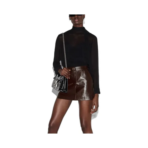 Shiny Leather Skirt