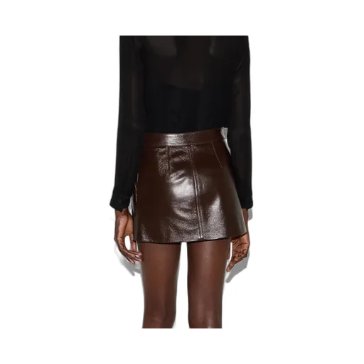 Shiny Leather Skirt