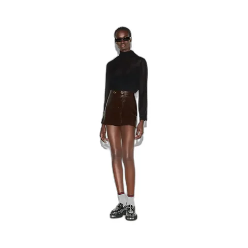 Shiny Leather Skirt