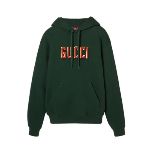 Printed Cotton Jersey Hooded Sweatshirt