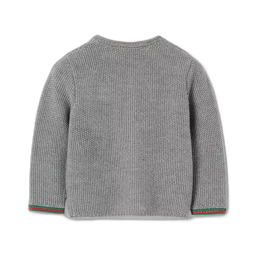 Baby Wool Cardigan With Web