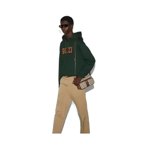 Printed Cotton Jersey Hooded Sweatshirt