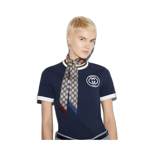 Gucci Heritage Print Silk Ribbon