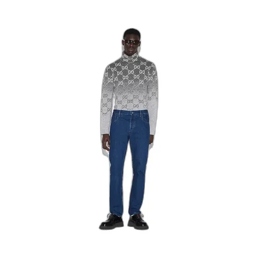 Tapered Denim Pant With Web
