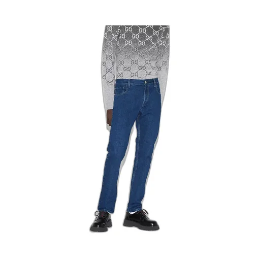 Tapered Denim Pant With Web