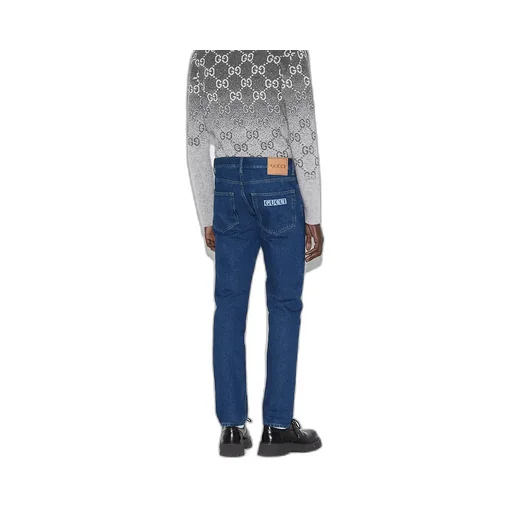 Tapered Denim Pant With Web