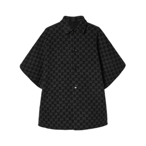 Reversible Gg Silk Wool Coat