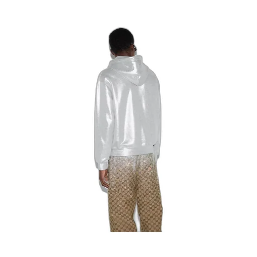 Printed Cotton Jersey Hooded Sweatshirt