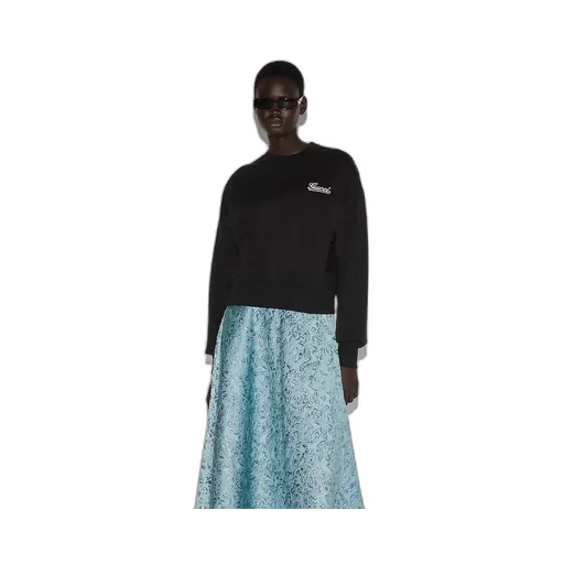Cotton Jersey Sweatshirt With Embroidery
