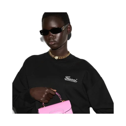 Cotton Jersey Sweatshirt With Embroidery