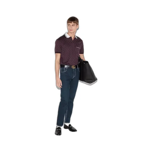 Lasered Tapered Denim Pant
