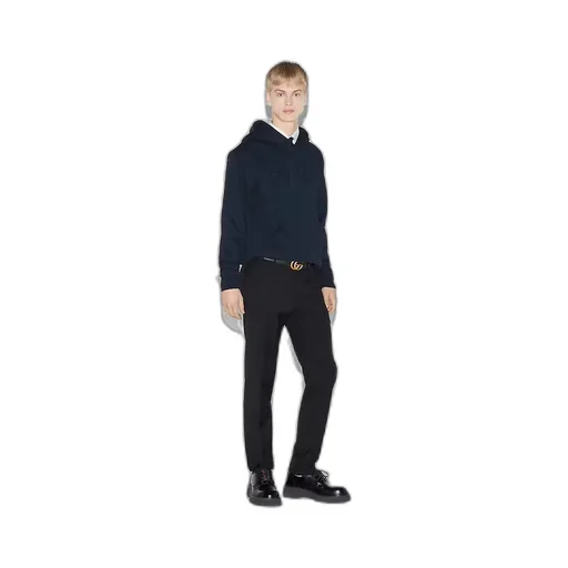 Embroidered Cotton Jersey Hooded Sweatshirt