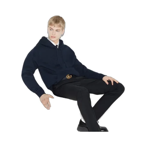 Embroidered Cotton Jersey Hooded Sweatshirt