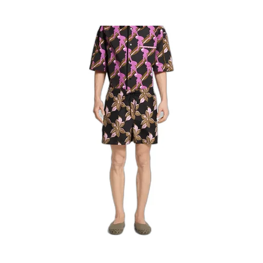 Printed Technical Poplin Swim Short