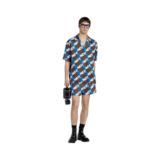 Printed Technical Poplin Swim Short