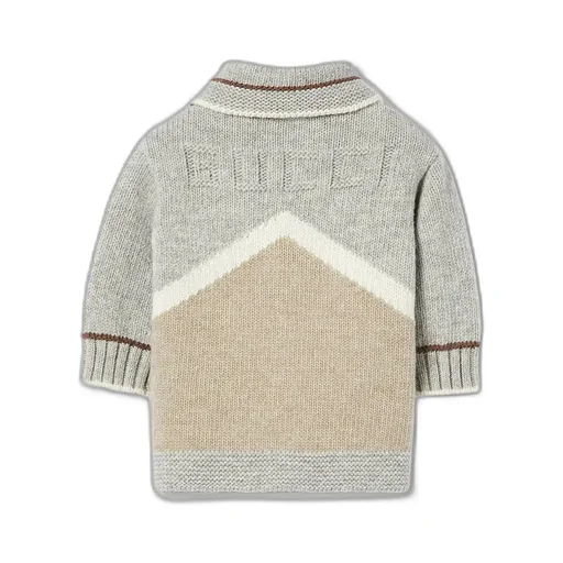 Baby Wool Argyle Cardigan