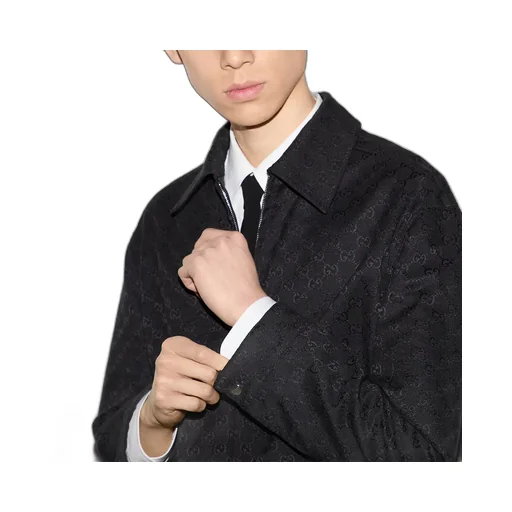 Reversible Nylon And Gg Canvas Jacket