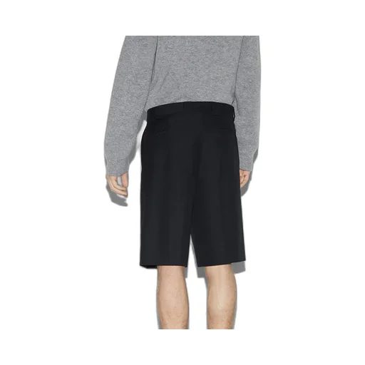 Wool Blend Twill Short With Web