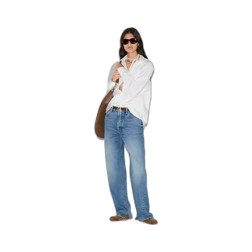 Denim Pant With Gucci Label