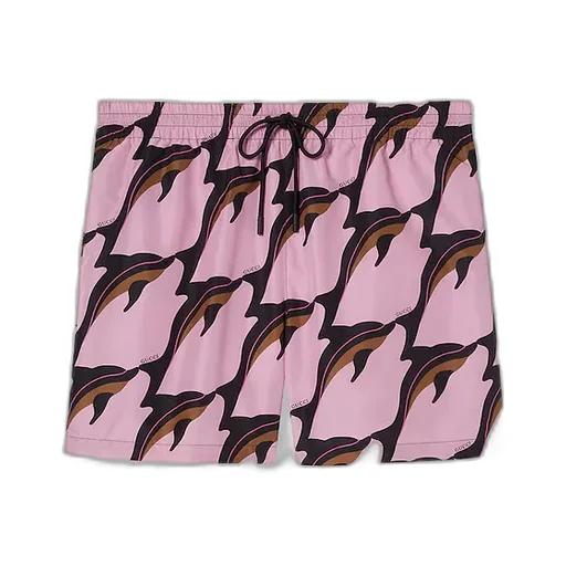 Printed Technical Poplin Swim Short