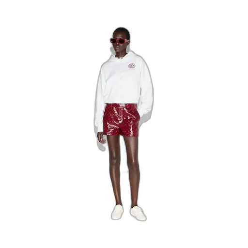 Embroidered Cotton Jersey Hooded Sweatshirt
