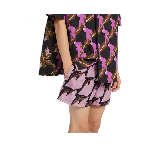 Printed Technical Poplin Swim Short