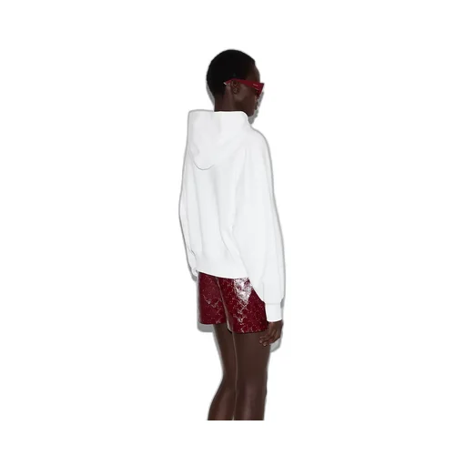 Embroidered Cotton Jersey Hooded Sweatshirt