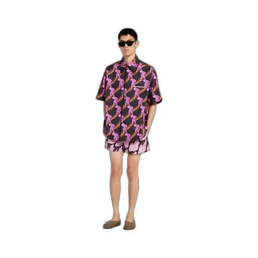 Printed Technical Poplin Swim Short
