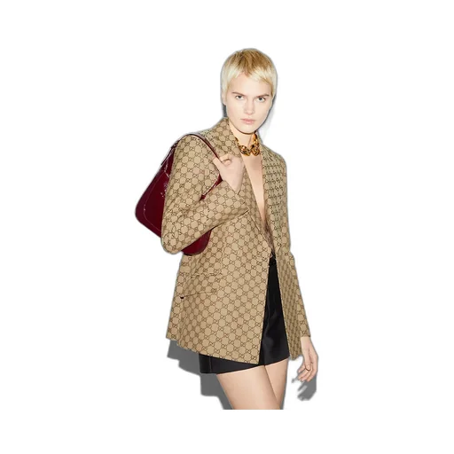 Double-Breasted Gg Canvas Jacket