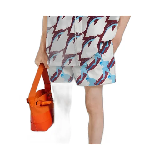 Printed Technical Poplin Swim Short
