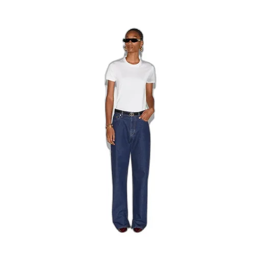 Cotton Jersey T-Shirt With Crystal