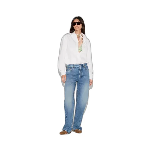 Denim Pant With Gucci Label