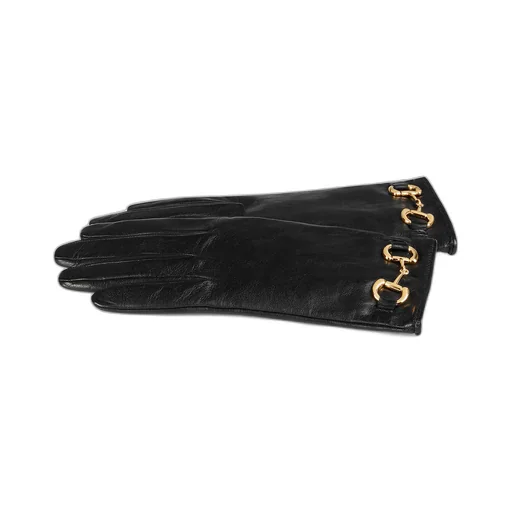 Leather Gloves With Horsebit
