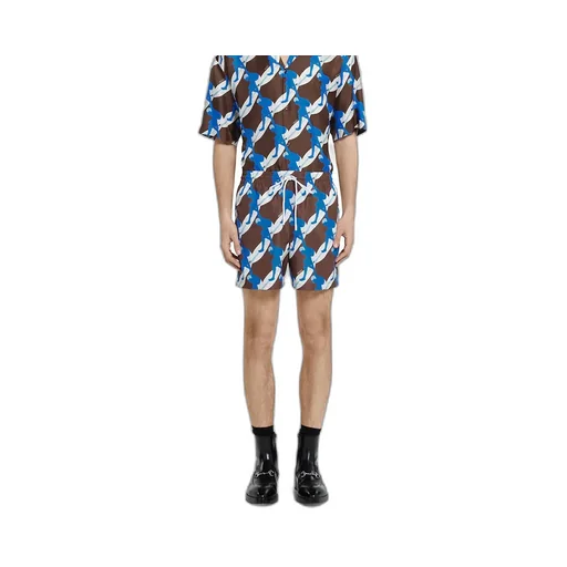 Printed Technical Poplin Swim Short