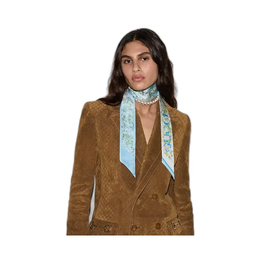 Printed Silk Neck Bow