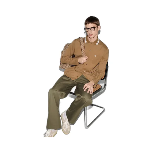 Cotton Twill Trousers With Web