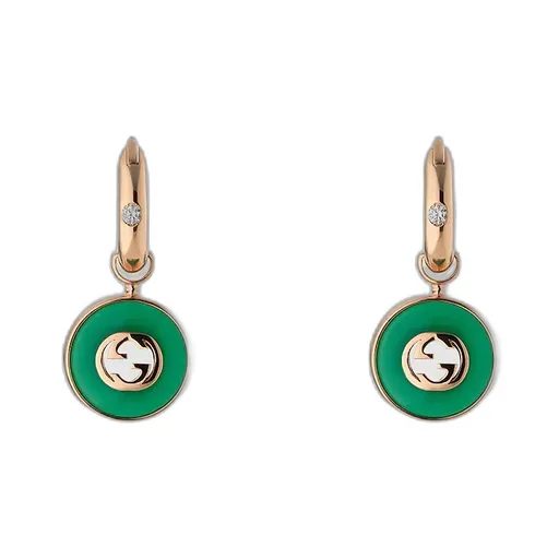 Gucci Interlocking 18K Hoop Earrings