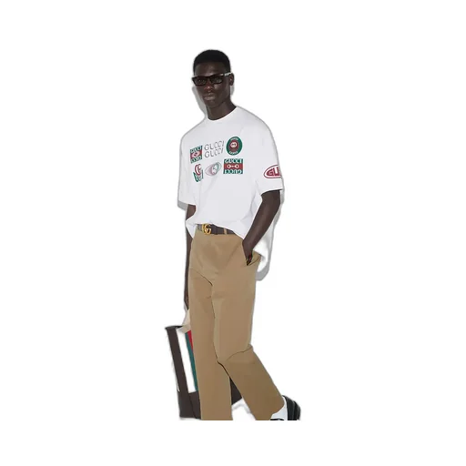 Cotton Jersey T-Shirt With Gucci Print